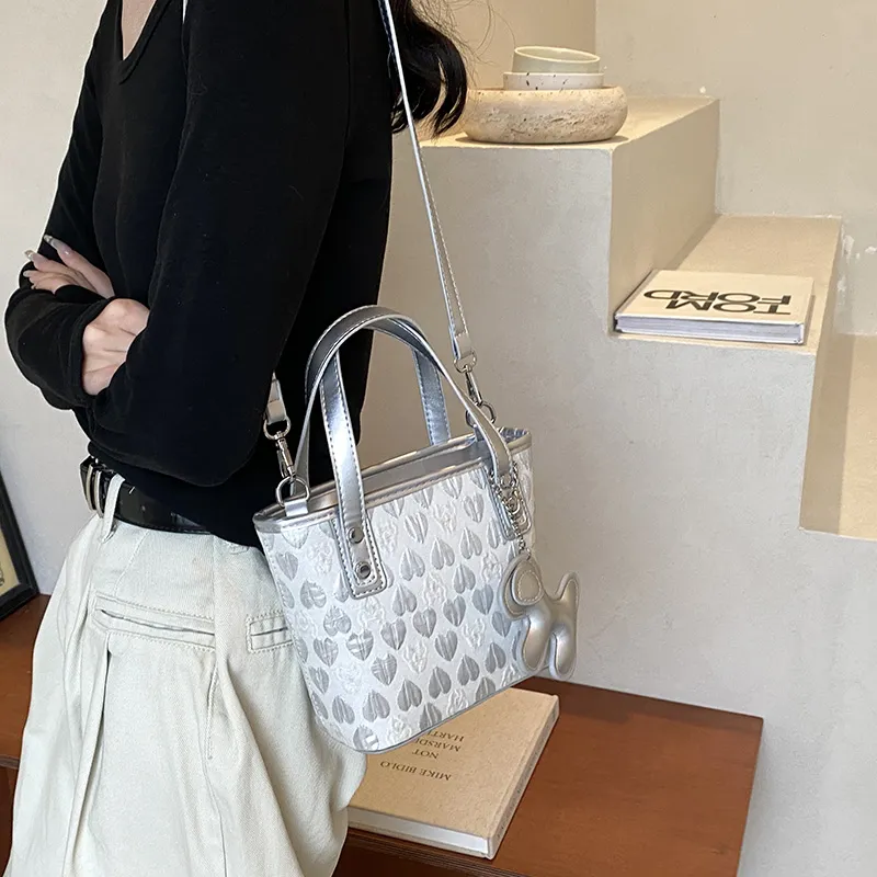 REDOO PU Shoulder Bag Women's Silver/Pink-1