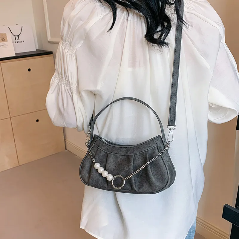 REDOO PU Shoulder Bag Regular Women's Ecru/Gray/Blue/Pink-8
