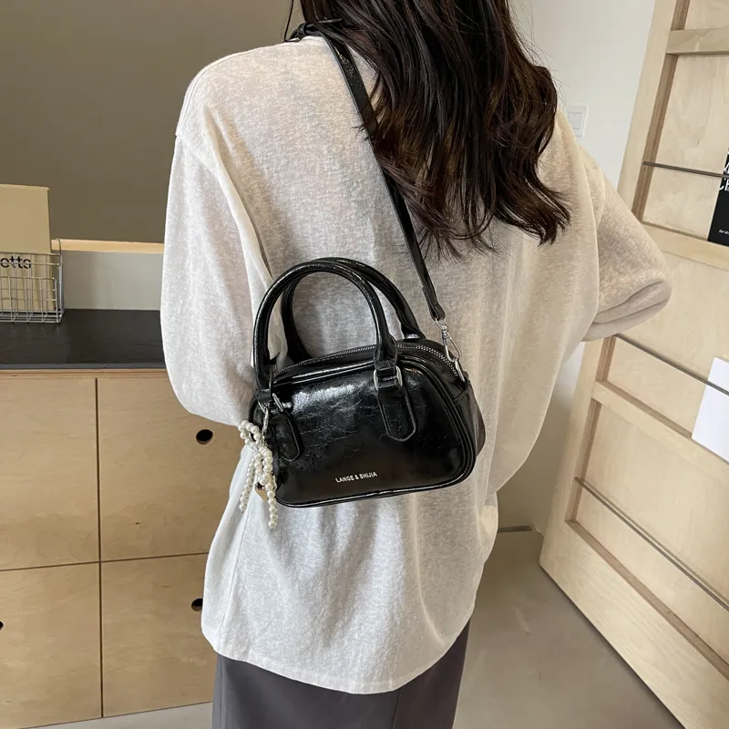 REDOO PU Shoulder Bag, Crossbody Bag, Handbag Women's Ecru/Silver/Black/Burgundy-14