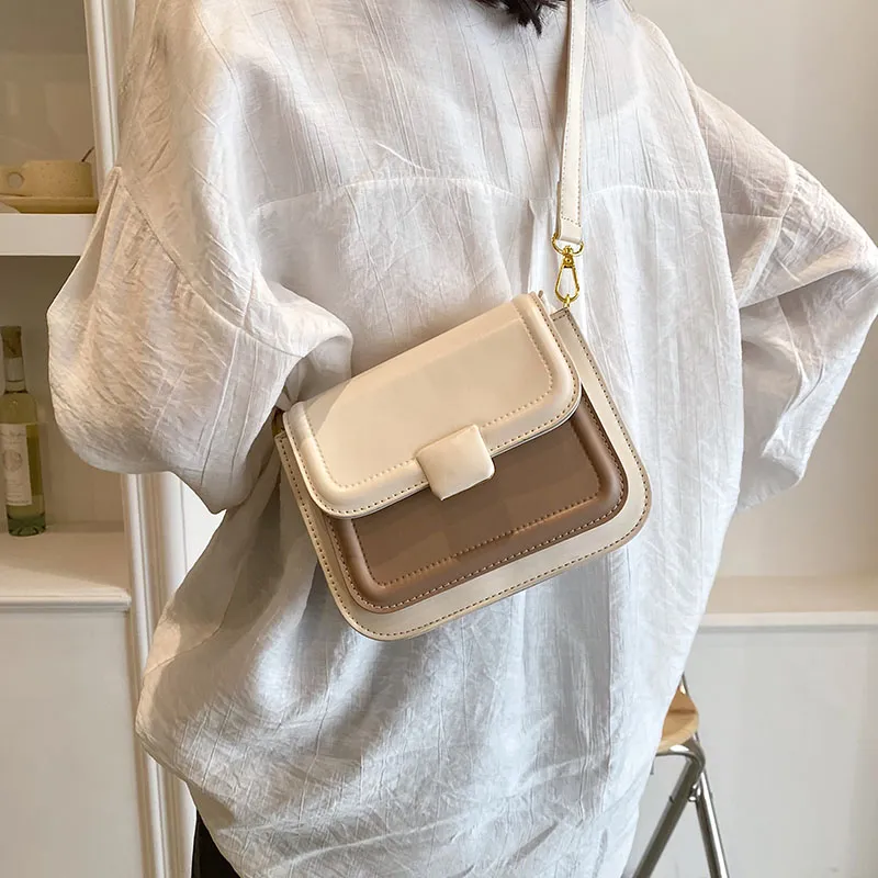 REDOO PU Crossbody Bag, Shoulder Bag Women's Elegant White/Milk Tea Apricot/Elegant Green/Versatile Black-5