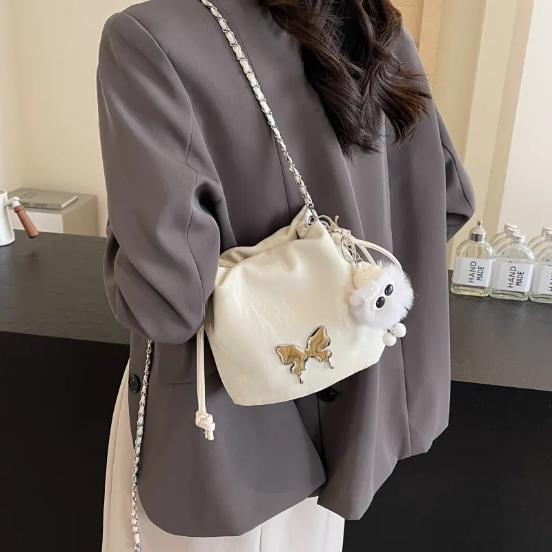 REDOO PU Crossbody Bag Shoulder Bag Women's White/Pink/Black/Silver/Green-2