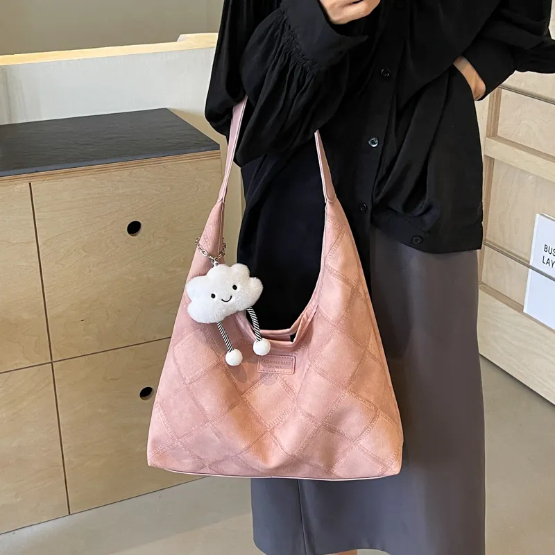 REDOO PU Shoulder Bag Regular Women's White/Blue/Pink/Dark Tea-13