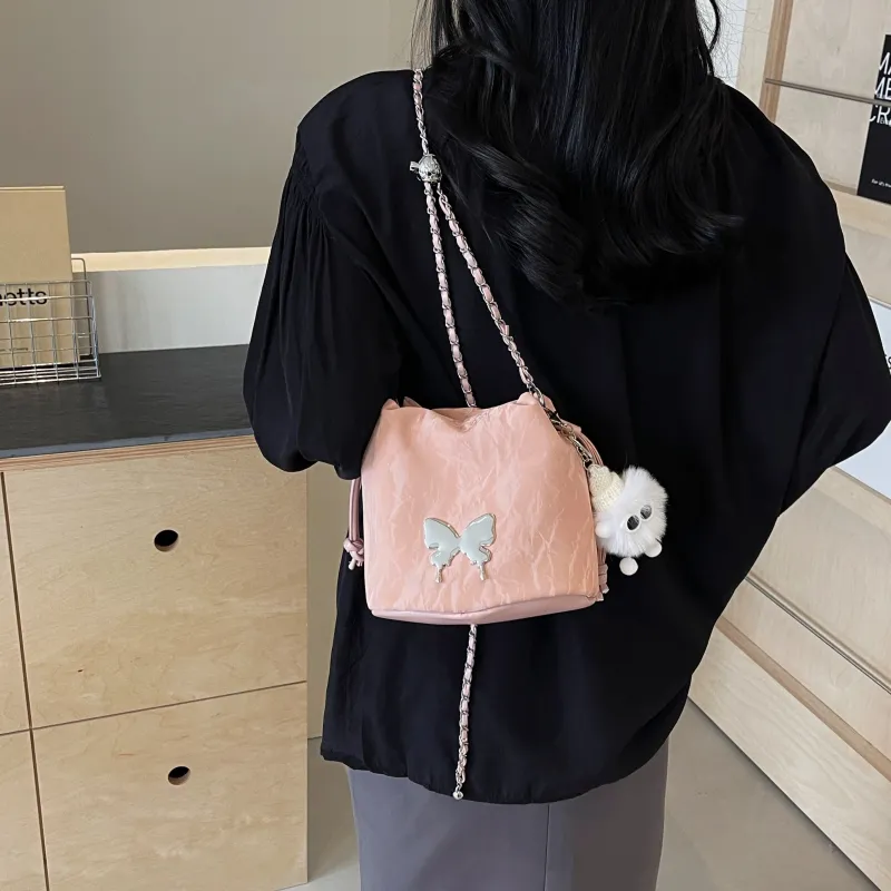REDOO PU Crossbody Bag Shoulder Bag Women's White/Pink/Black/Silver/Green-16