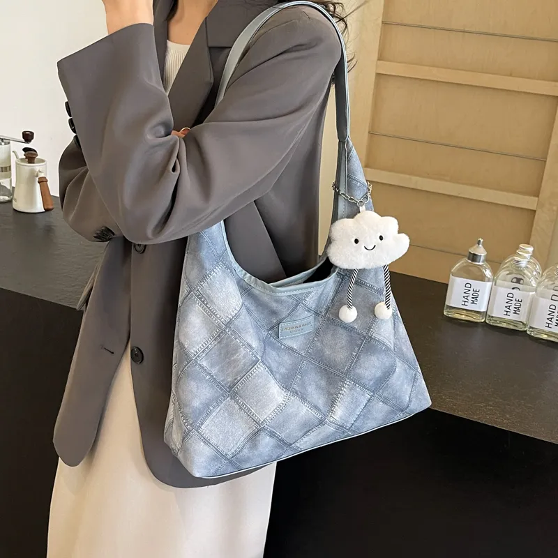 REDOO PU Shoulder Bag Regular Women's White/Blue/Pink/Dark Tea-7