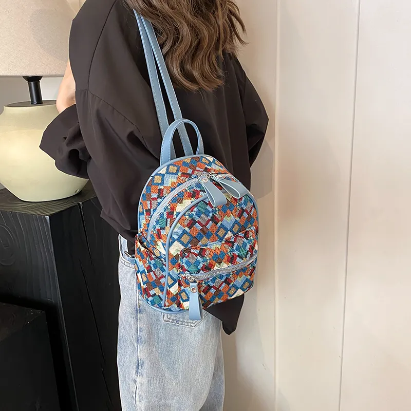 REDOO Pu Backpack Women's Diamond Pattern Blue, Diamond Pattern Beige Yellow, Butterfly Silver, Butterfly Pink-6