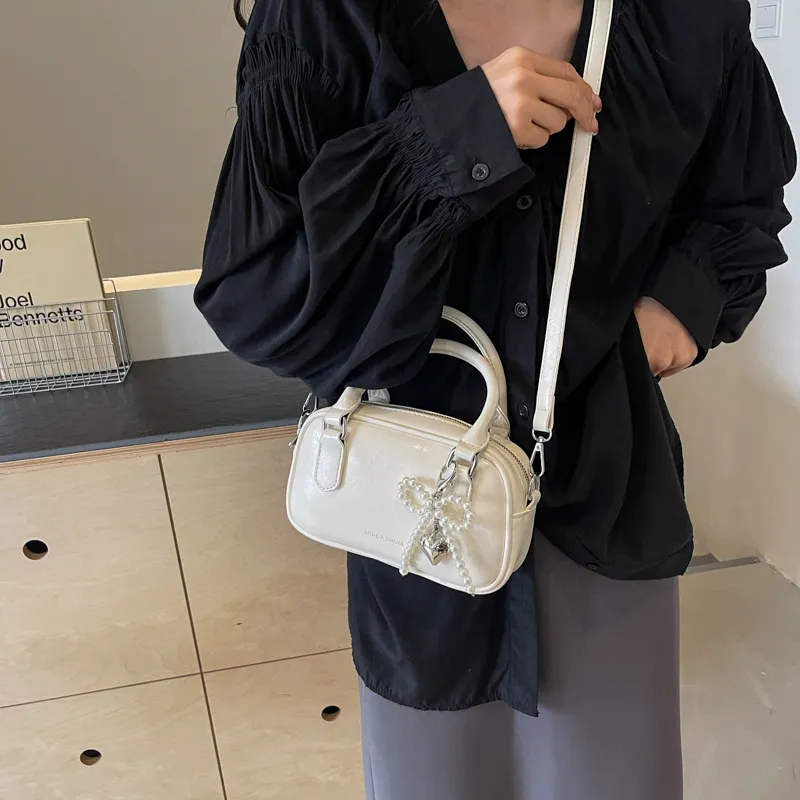 REDOO PU Shoulder Bag, Crossbody Bag, Handbag Women's Ecru/Silver/Black/Burgundy-1