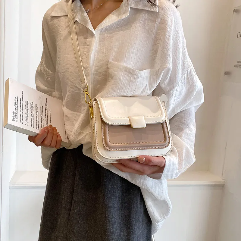 REDOO PU Crossbody Bag, Shoulder Bag Women's Elegant White/Milk Tea Apricot/Elegant Green/Versatile Black-4