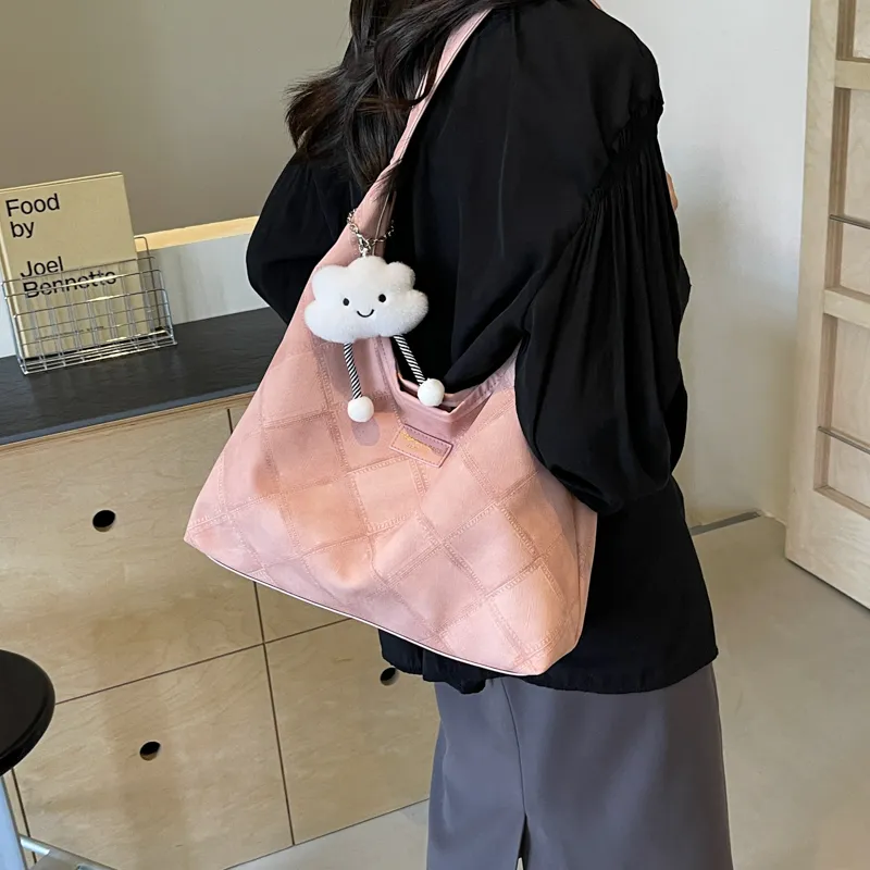 REDOO PU Shoulder Bag Regular Women's White/Blue/Pink/Dark Tea-14