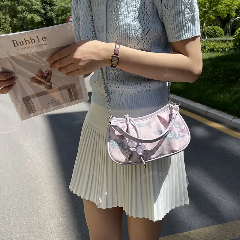 REDOO PU Shoulder Bag Women's Silver/Ecru/Black/Purple-7