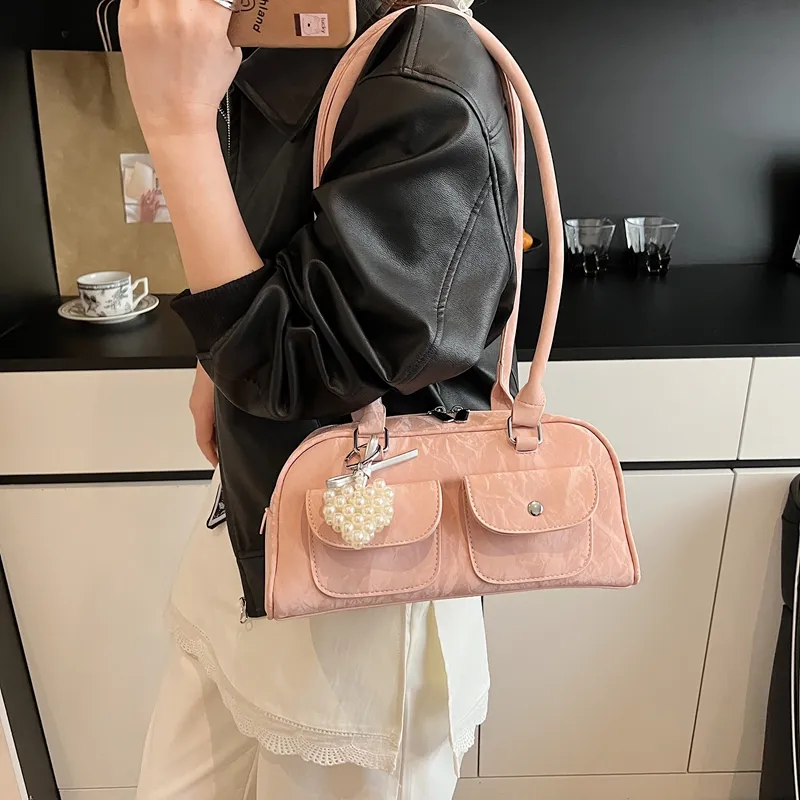 REDOO PU Handbag, Shoulder Bag Women's White/Pink/Blue/Yellow/Silver/Black-3