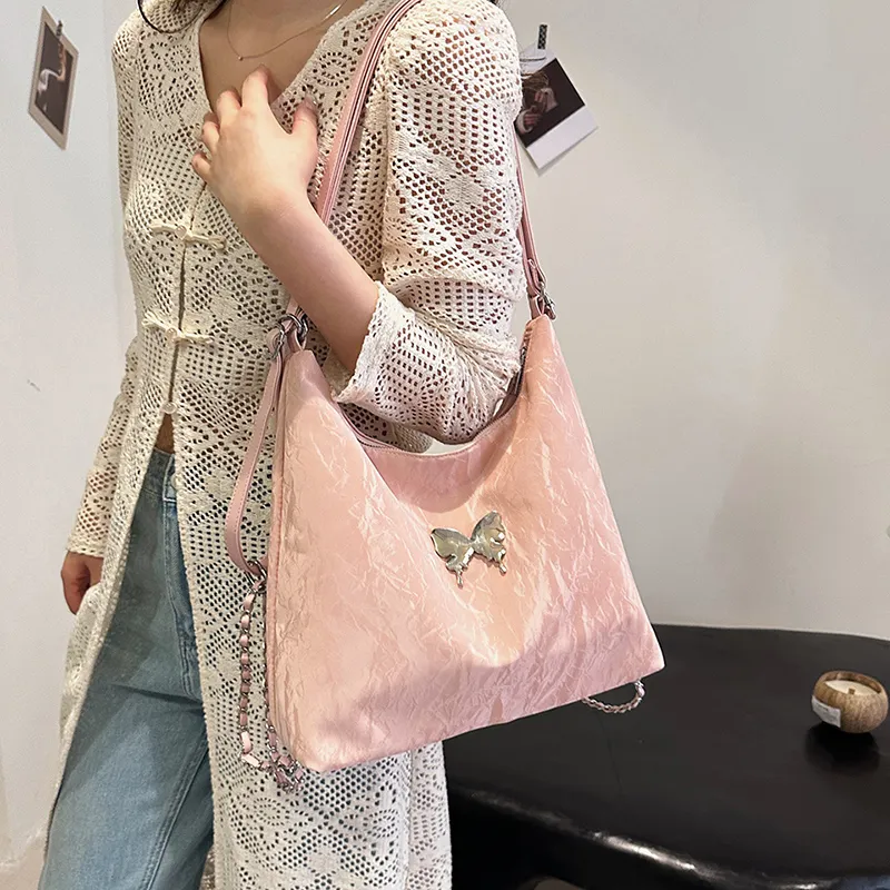 REDOO Mercerized Velour Backpack Crossbody Bag Shoulder Bag Women's Silver/Ecru/Pink/Green/Black-10