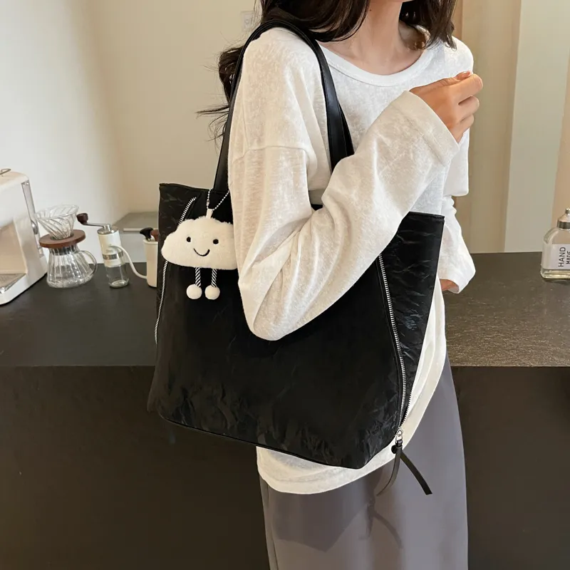 REDOO PU Portable Double Shoulder Backpack Regular Women's Silver/Ecru/Blue/Green/Black-18
