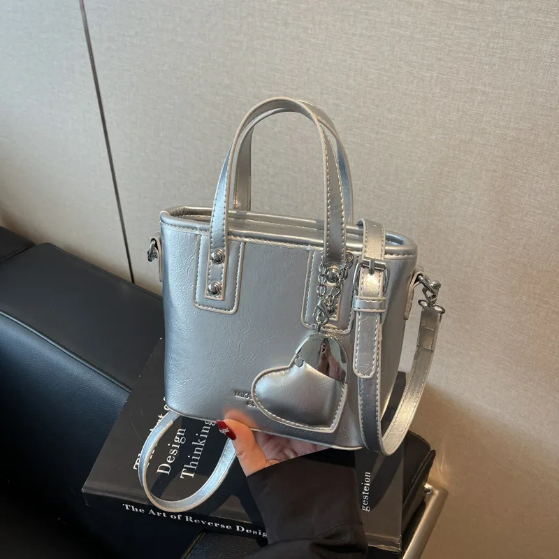 REDOO PU Handbag Women's Ecru/Red/Blue/Silver/Black-7