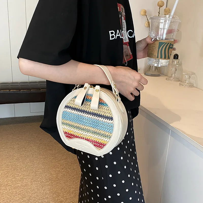 REDOO Fabric One Shoulder Crossbody Handbag Women's White/Khaki/Black-3