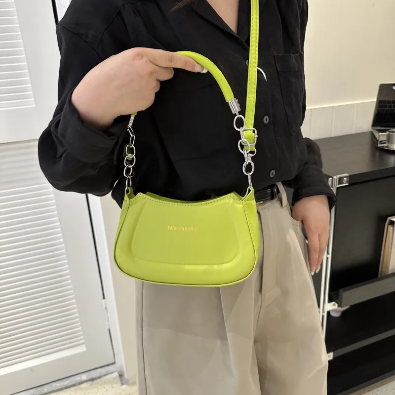 REDOO PU Shoulder Bag Regular Women's Silver/Avocado/Pink/Gold/Green-8