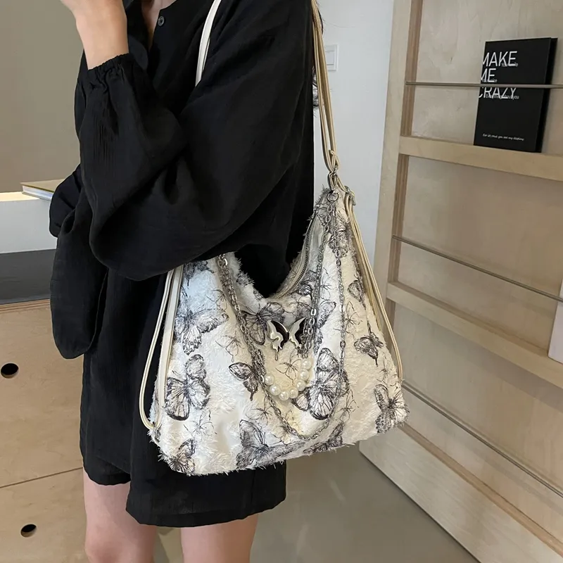 REDOO PU Portable Double Shoulder Backpack Women's Black Butterfly/Gray Butterfly/Red Butterfly/Green Butterfly-1
