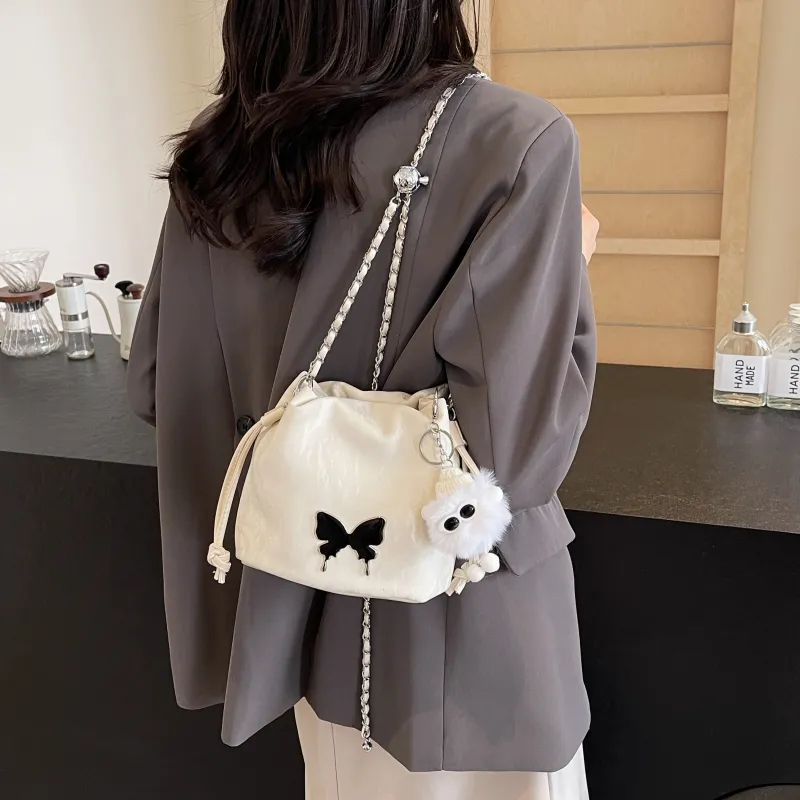 REDOO PU Crossbody Bag Shoulder Bag Women's White/Pink/Black/Silver/Green-1
