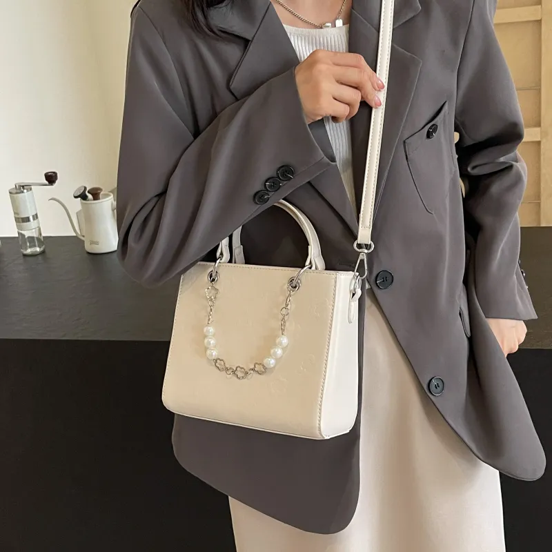 REDOO PU Shoulder Bag Regular Women's White/Black/Blue/Pink-2