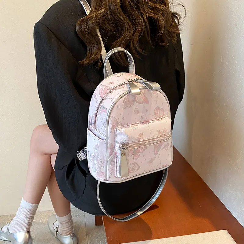 REDOO Pu Backpack Women's Diamond Pattern Blue, Diamond Pattern Beige Yellow, Butterfly Silver, Butterfly Pink-19