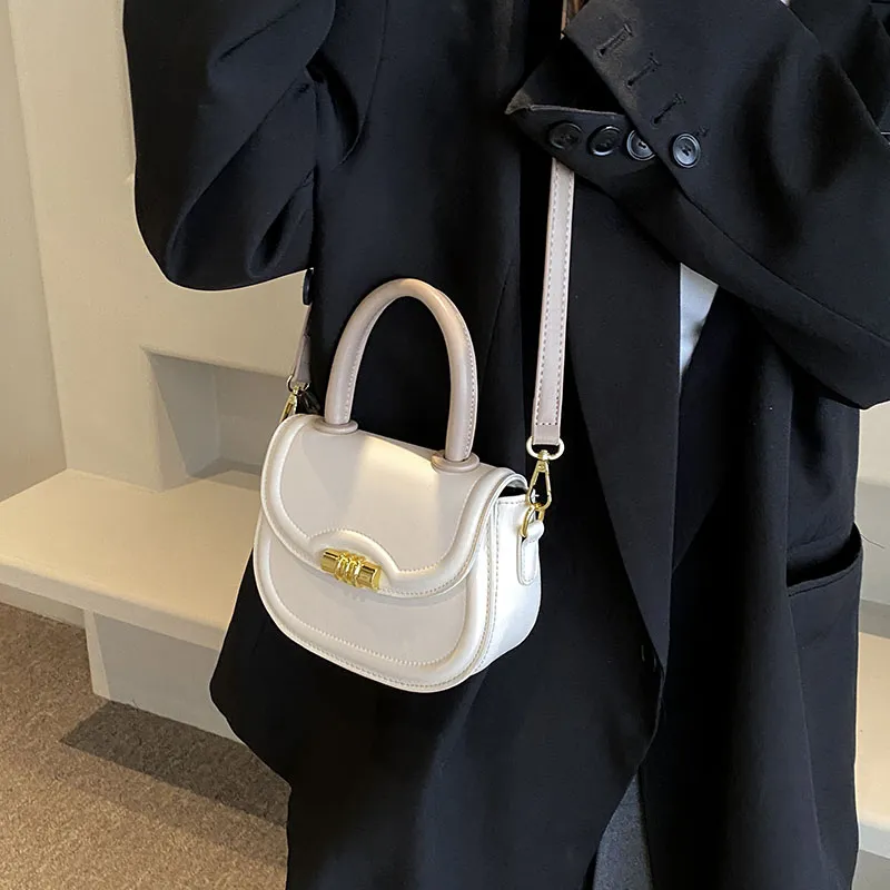 REDOO PU One Shoulder Handbag Women's Cream White-2