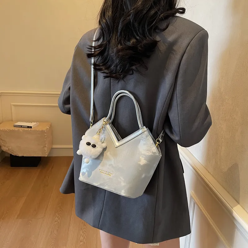 REDOO PU Handbag Regular Women's Gray/Black/Blue/Pink Brown-2