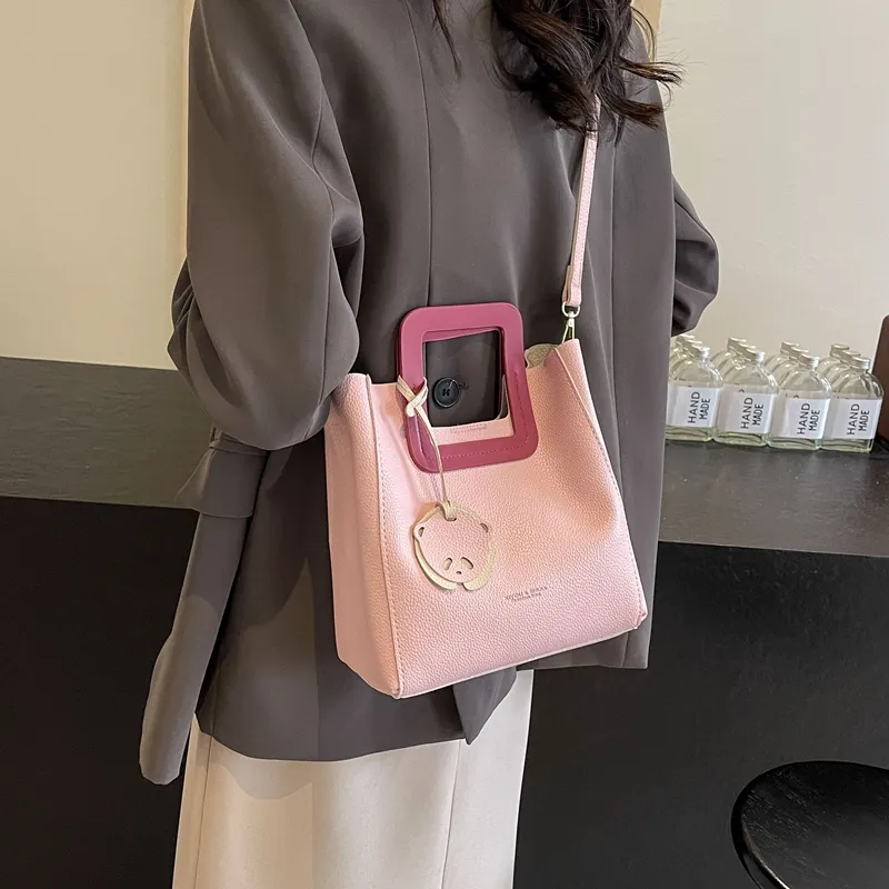 REDOO PU Shoulder Bag Women's Black/Ecru/Pink/Blue-8