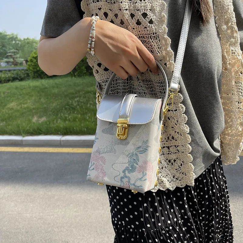 REDOO PU Shoulder Bag, Crossbody Bag, Handbag Women's Silver/Ecru/Purple/Black-1