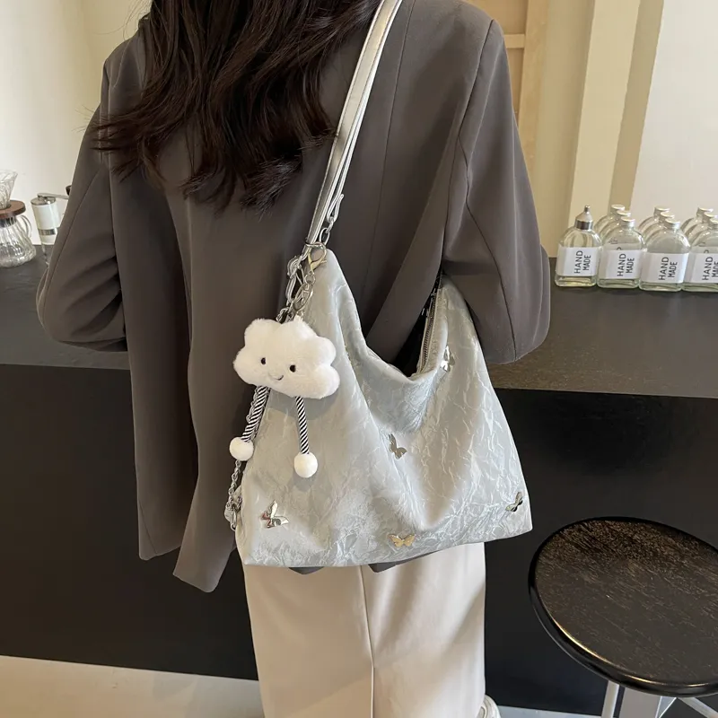 REDOO Pu Backpack On The Shoulder Regular Women's Silver/Ecru/Blue/Pink/Black-2