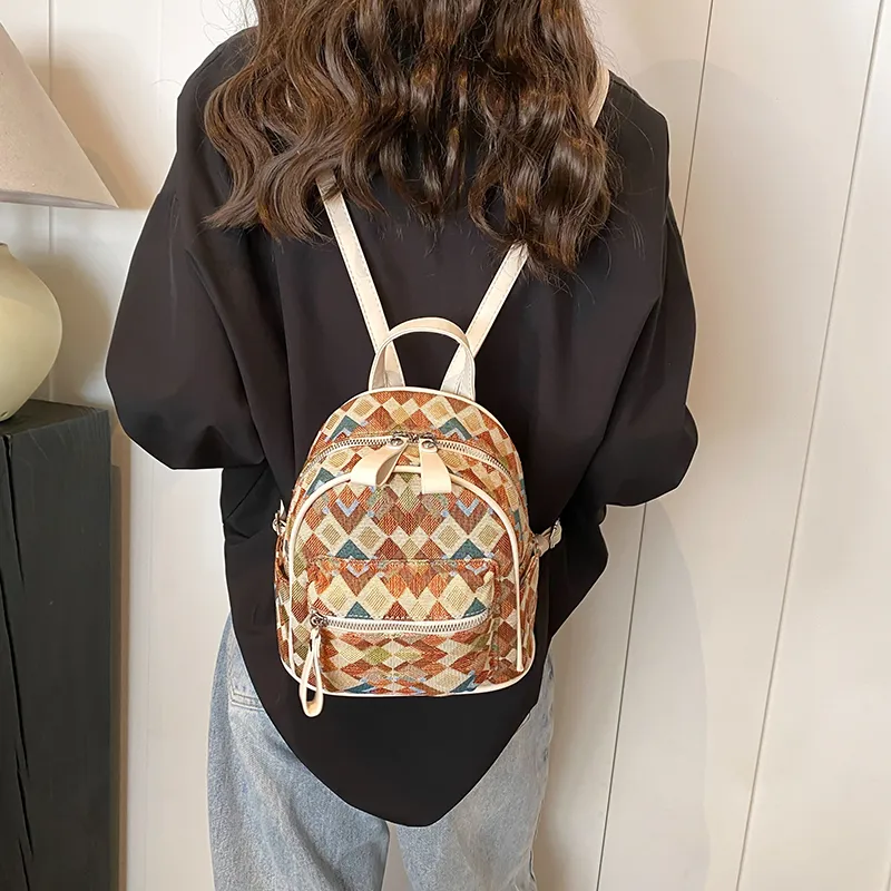 REDOO Pu Backpack Women's Diamond Pattern Blue, Diamond Pattern Beige Yellow, Butterfly Silver, Butterfly Pink-11