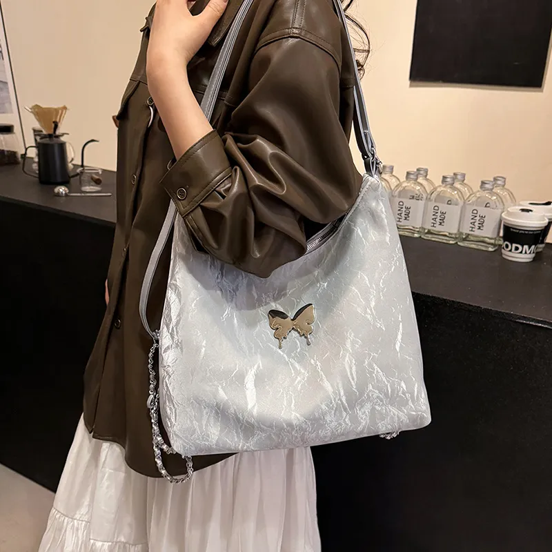 REDOO Mercerized Velour Backpack Crossbody Bag Shoulder Bag Women's Silver/Ecru/Pink/Green/Black-1