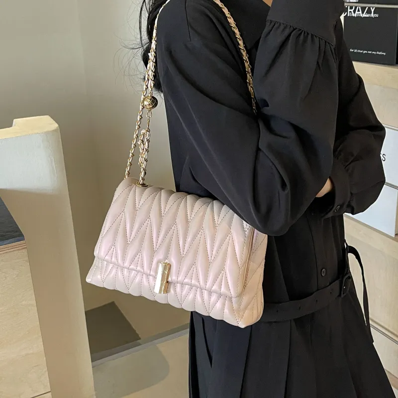 REDOO PU Portable Crossbody Bag, Shoulder Bag Women's White/Silver/Black/Pink-19
