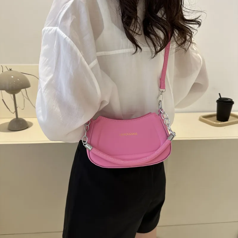 REDOO PU Shoulder Bag Regular Women's Silver/Avocado/Pink/Gold/Green-13