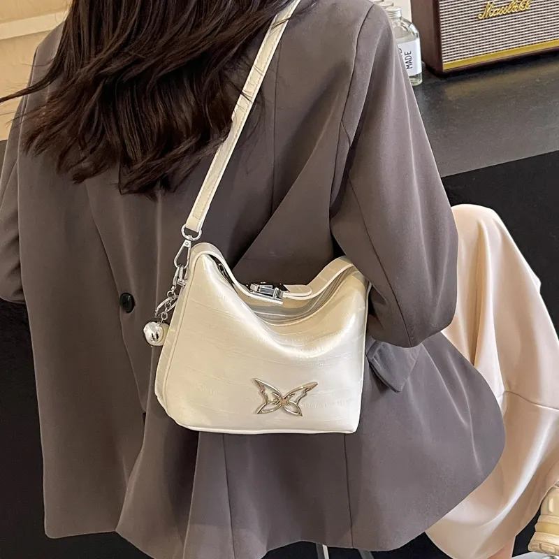 REDOO Pu Handbag Shoulder Bag Crossbody Bag Regular Silver/Ecru/Black-7