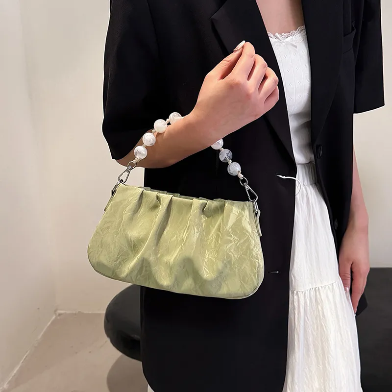 REDOO Mercerized Velour Shoulder Bag Regular Women's White/Silver/Black/Green/Pink-21