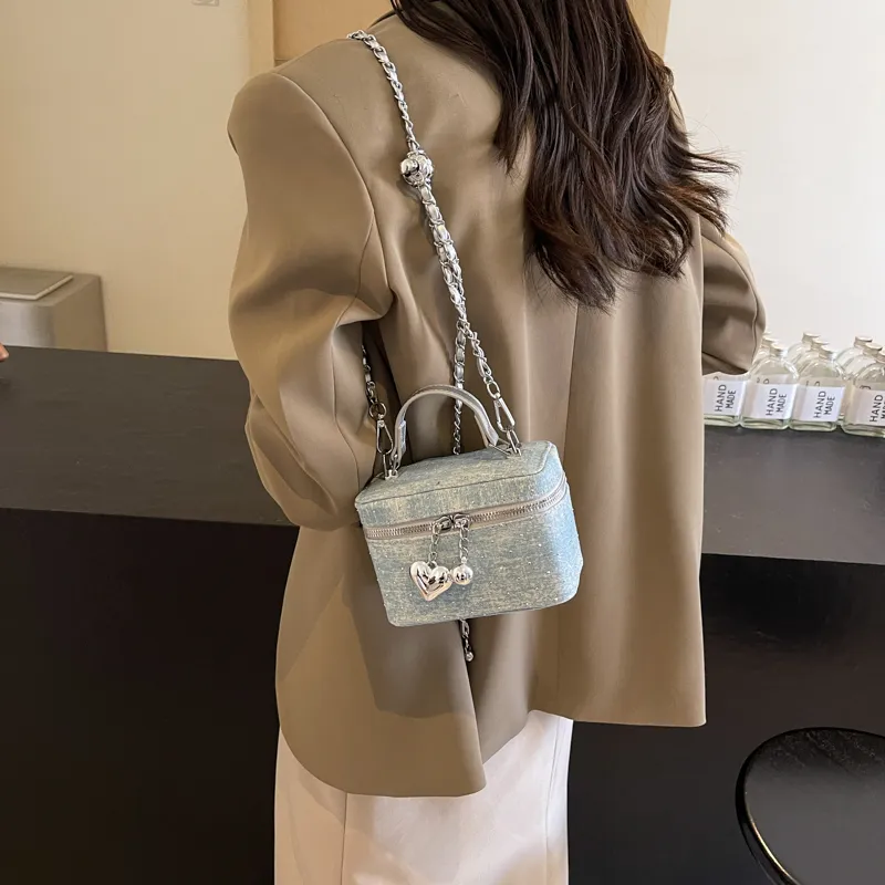 REDOO Denim Shoulder Bag Women's Light Blue/blue-1