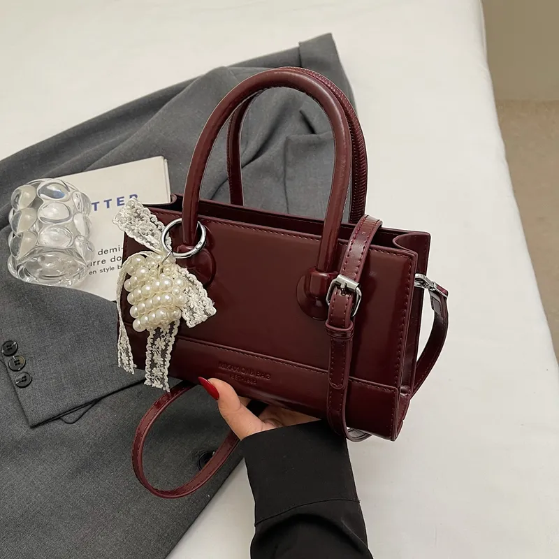 REDOO PU Handbag Women's Ecru/Silver/Pink/Red/Black/Coffee-7