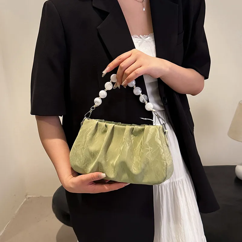 REDOO Mercerized Velour Shoulder Bag Regular Women's White/Silver/Black/Green/Pink-22