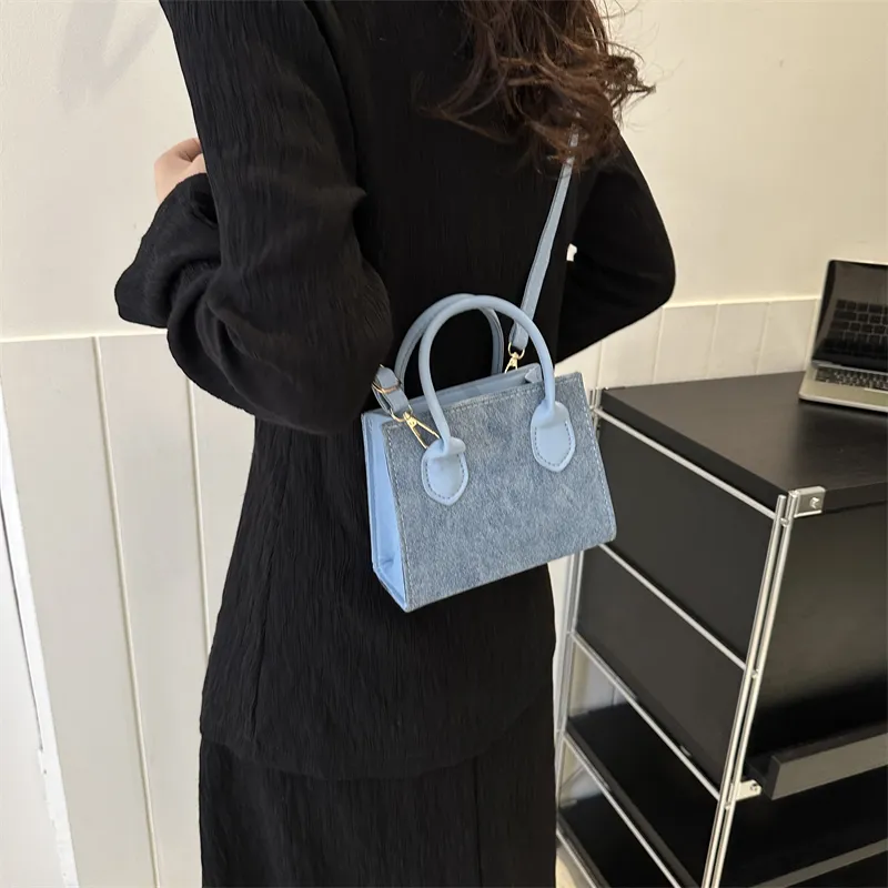 REDOO PU Shoulder Bag Regular Women's Dusty Blue/White/Black/Sky Blue-17