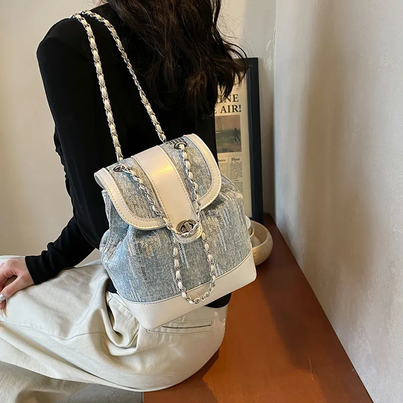 REDOO PU Backpack Women's Pearl White/Pink-3