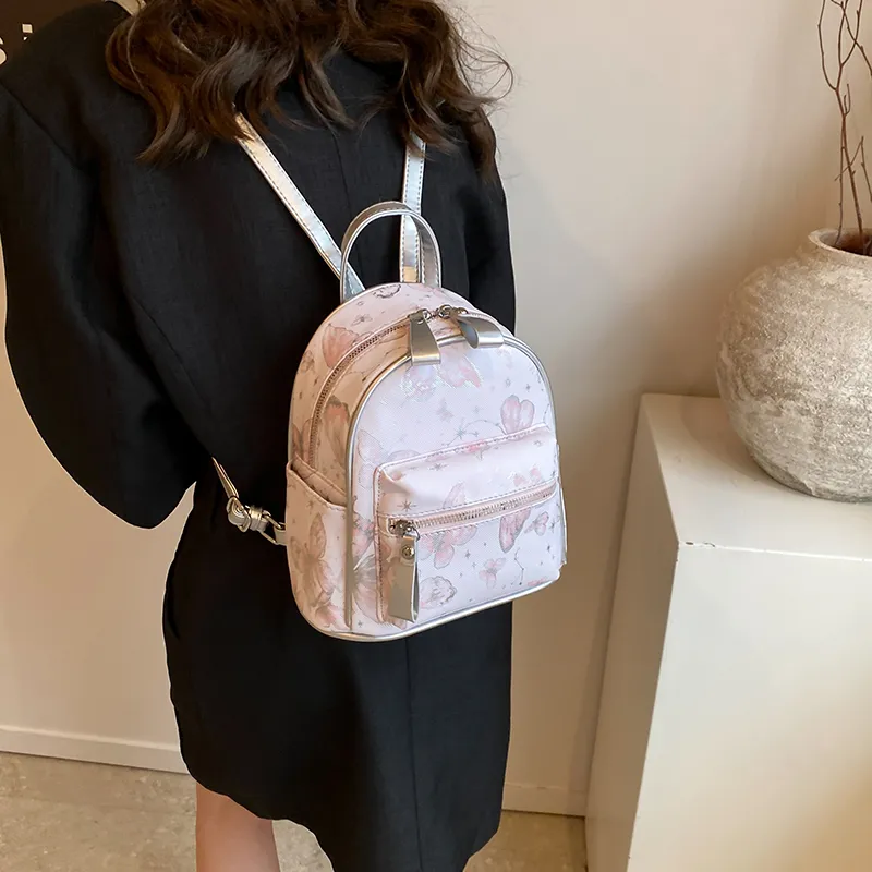 REDOO Pu Backpack Women's Diamond Pattern Blue, Diamond Pattern Beige Yellow, Butterfly Silver, Butterfly Pink-18