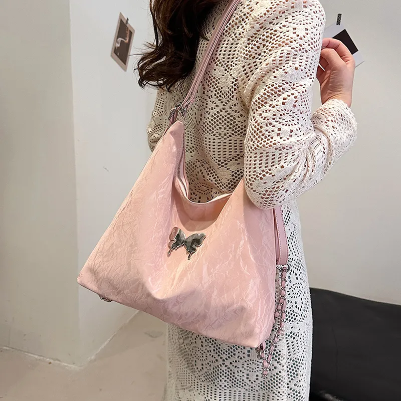 REDOO Mercerized Velour Backpack Crossbody Bag Shoulder Bag Women's Silver/Ecru/Pink/Green/Black-9