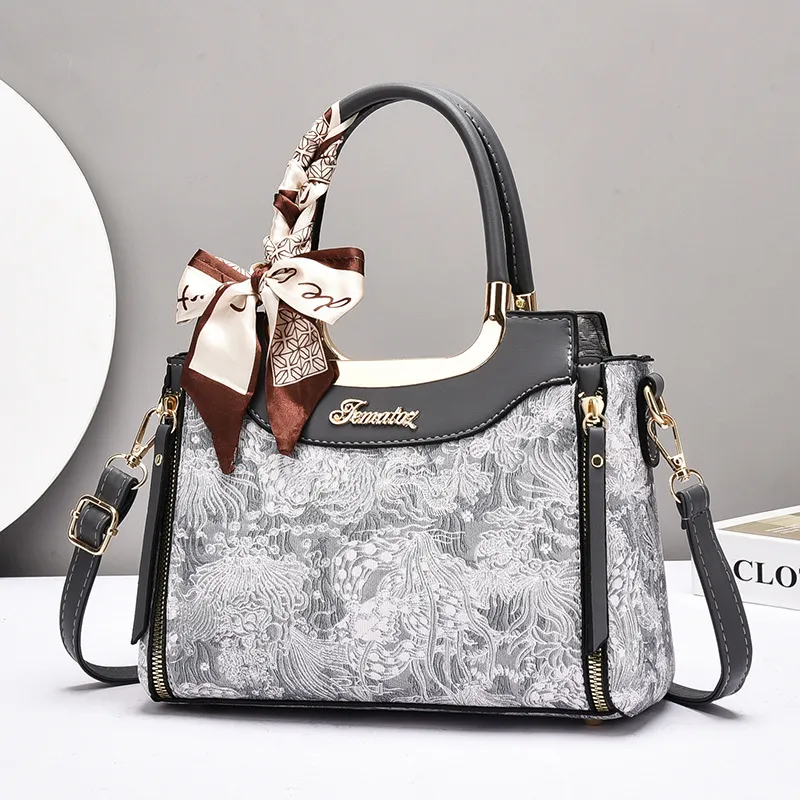REDOO PU Handbag Regular Women's Black/Red/Gray/Pink/Earth Yellow-5