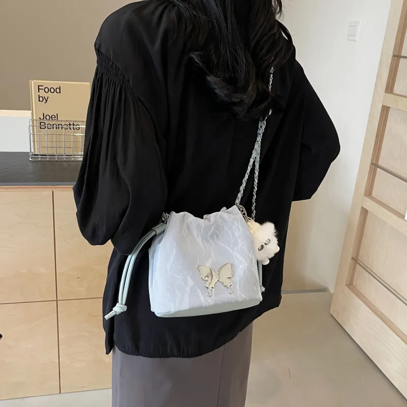REDOO PU Crossbody Bag Shoulder Bag Women's White/Pink/Black/Silver/Green-9