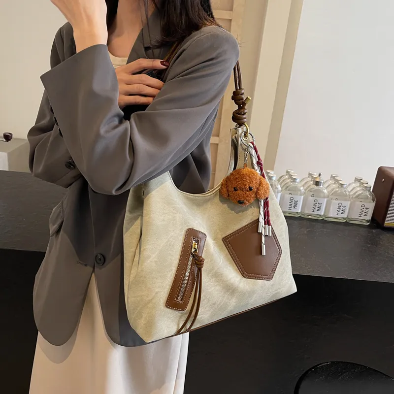 REDOO PU Crossbody Bag, Shoulder Bag Women's Dark Tea/Ecru/Denim Blue/Coffee-6