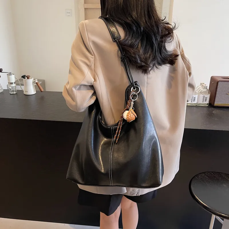 REDOO PU Shoulder Bag Women's Black/Brown/Coffee/Gray-4