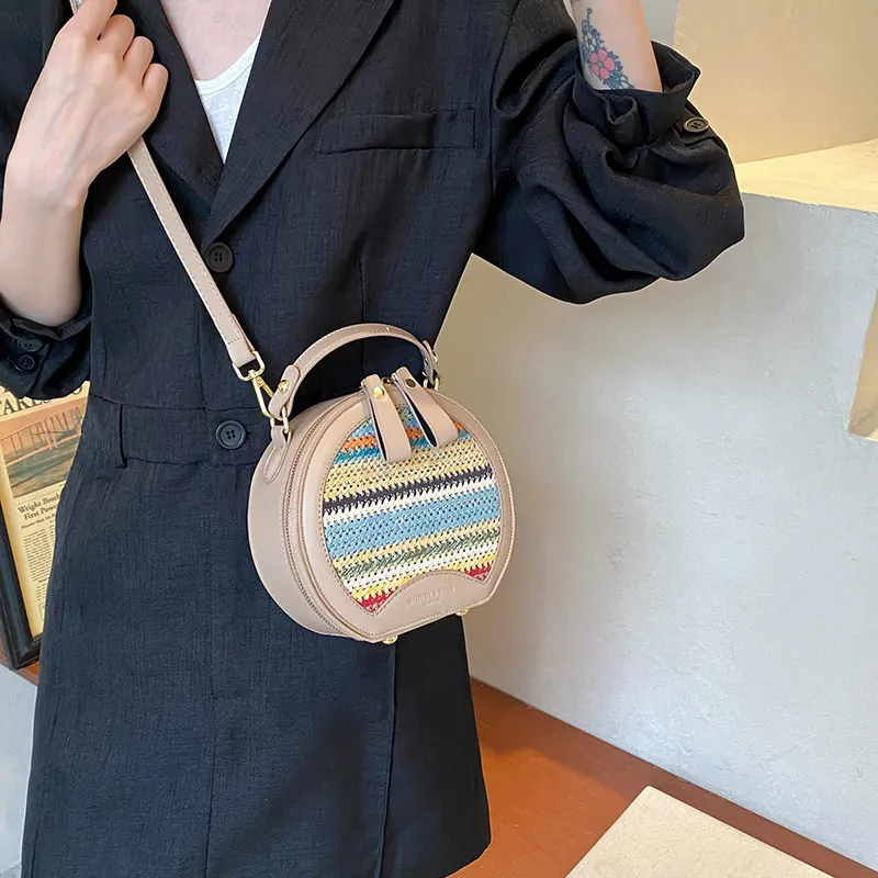 REDOO Fabric One Shoulder Crossbody Handbag Women's White/Khaki/Black-6
