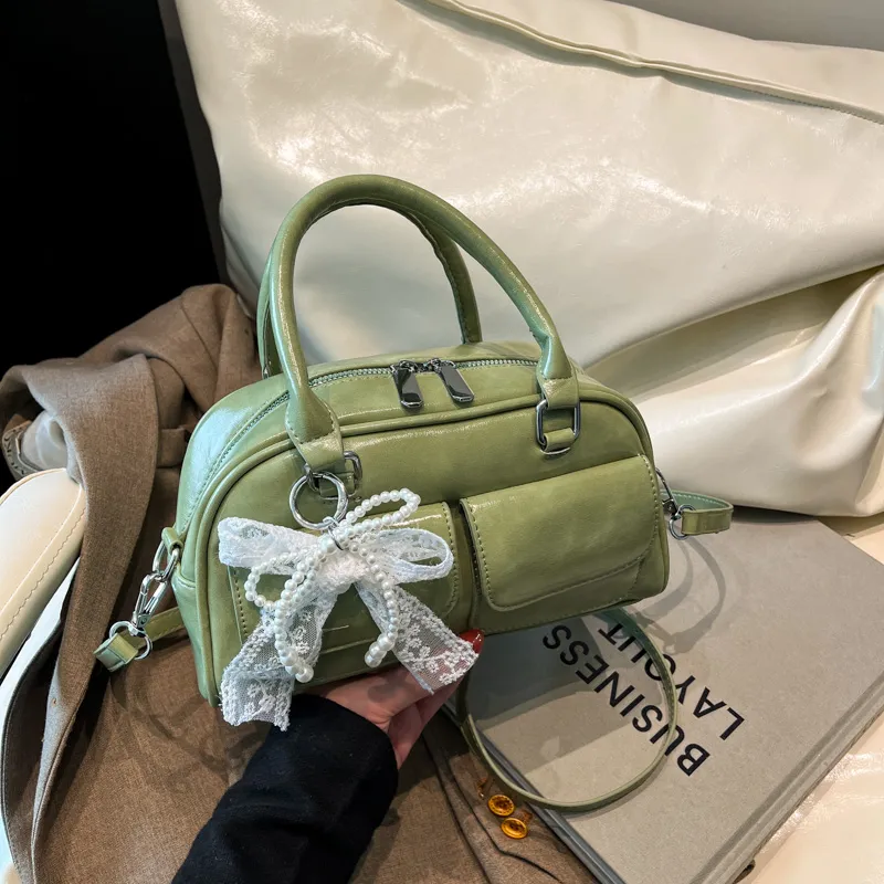 REDOO PU Handbag Women's White/Pink/Blue/Green/Black-7