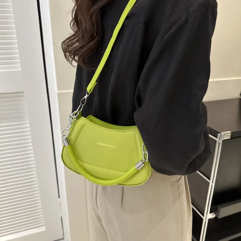 REDOO PU Shoulder Bag Regular Women's Silver/Avocado/Pink/Gold/Green-5