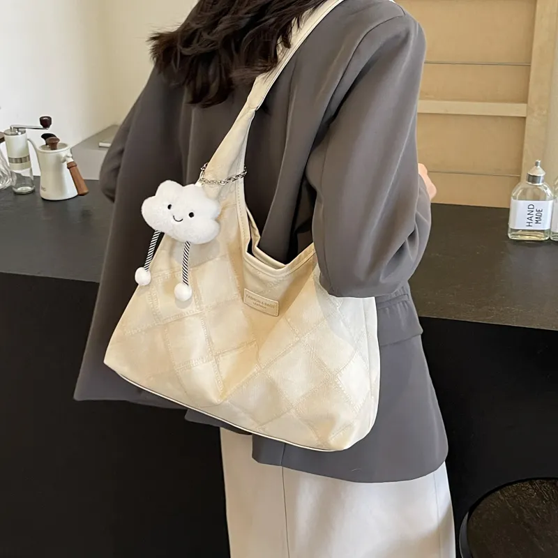 REDOO PU Shoulder Bag Regular Women's White/Blue/Pink/Dark Tea-4