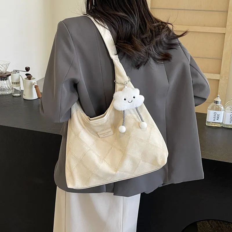 REDOO PU Shoulder Bag Regular Women's White/Blue/Pink/Dark Tea-2